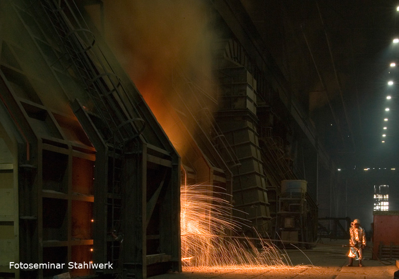 Industriefotografie live im Stahlwerk